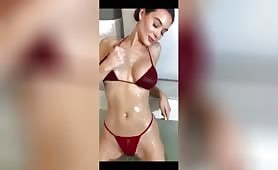 Lana Rhoades sucks pov into the husband's shower and fucks hard doggystyle. The amazing big tits pornstar loves deep blowjobs and shower fucks.