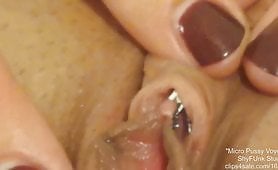 MILF has a micro pussy voyeur who gives us the best pov close-ups of her juicy pinky vagina being rubbed on the clitoris - amateur porn video clit close up