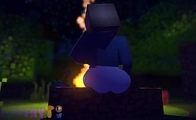 Un enorme, mostruoso cazzo entra dentro Jenny, da Jenny, la troia dal seno grande del mondo di Minecraft, distruggendola tutta.