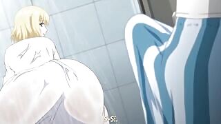 This thick anime whore gets her big tits and pussy fucked